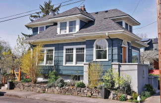 Portland Oregon house remodel: side exterior view after remodel