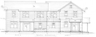 South elevation townhouses for Habitat for Humanity Hood River