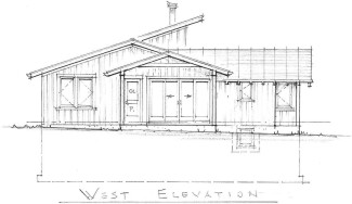 Port Townsend house architect drawing West elevation plans